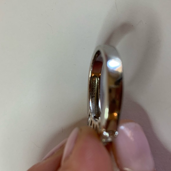 Silver 925 ring with 5 cubic zirconium stones - Picture 6 of 7